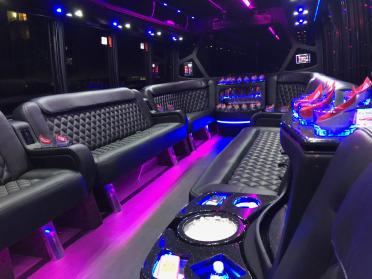 Columbus 15 Passenger Party Bus Interior