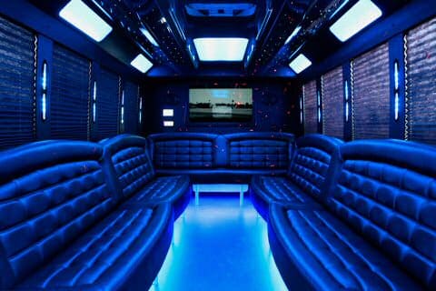Columbus 36 Passenger Party Bus Interior